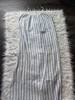 Divided Blue & Cream Striped Maxi Dress